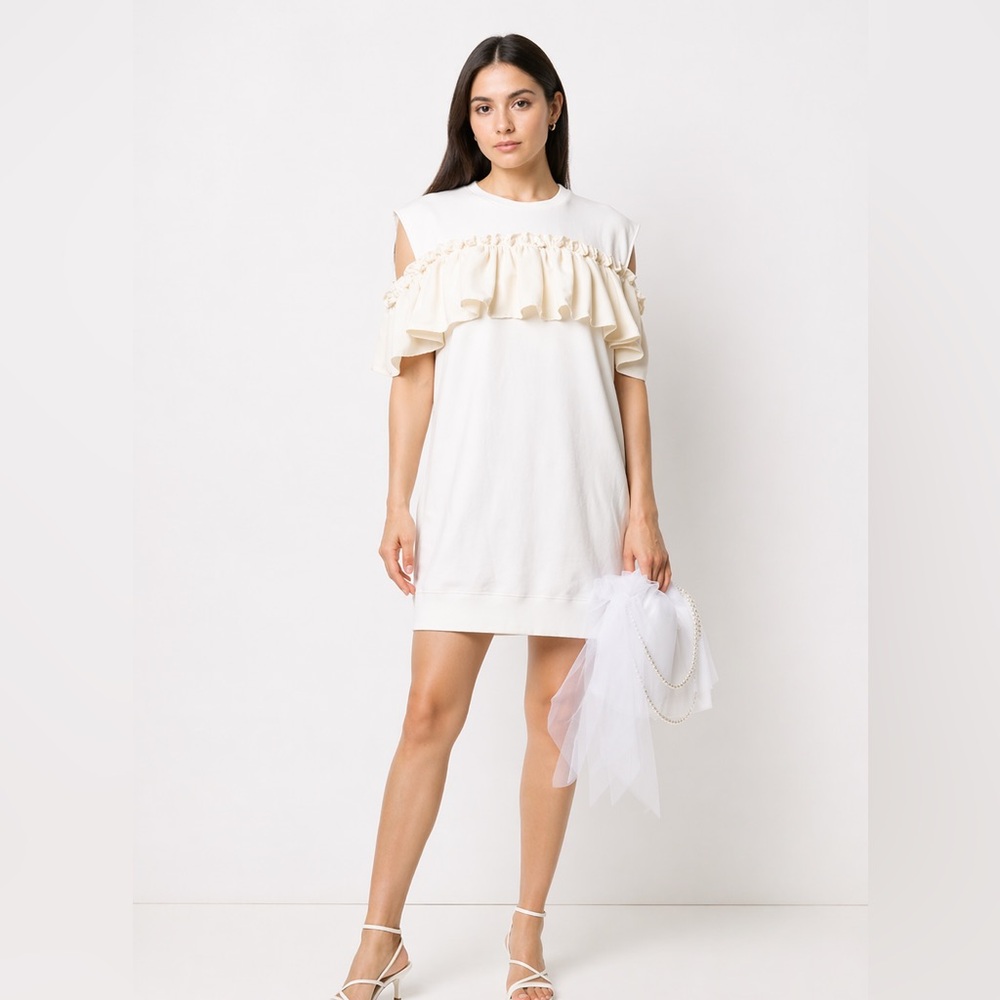 🎄FIRM PRICE🎄 MM6 Maison Margiela ruffle details cold shoulder dress